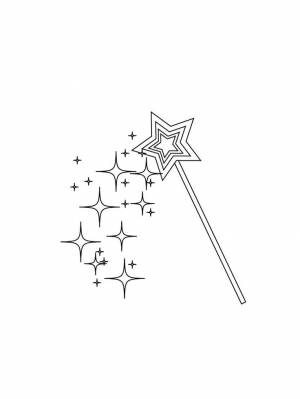 Раскраска волшебная палочка