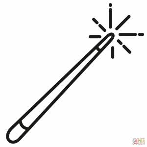 Раскраска Волшебная палочка