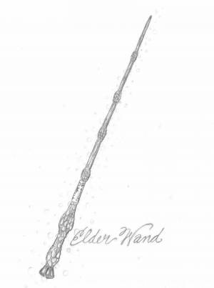 Раскраски Волшебная палочка гарри поттер