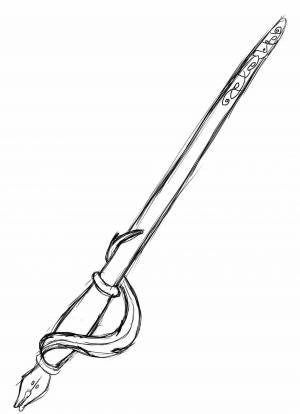 Раскраски Волшебная палочка гарри поттер