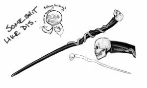 Раскраски Волшебная палочка гарри поттер