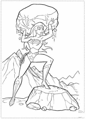 Раскраски Раскраска Чудо женщина 