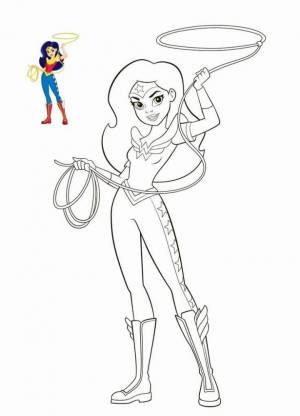 Раскраска Чудо-женщина