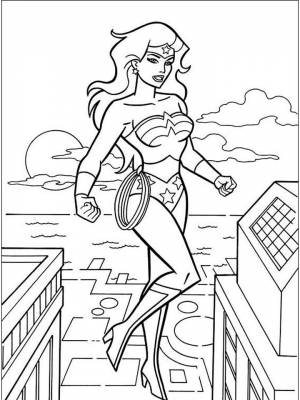 Раскраска Чудо женщина   в формате