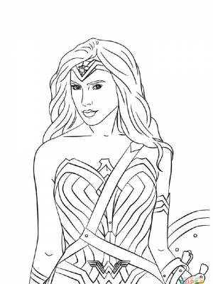 Раскраска Чудо женщина  в формате  для девочек