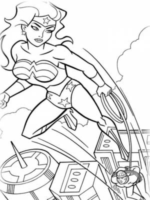 Картинка Чудо женщина раскраска