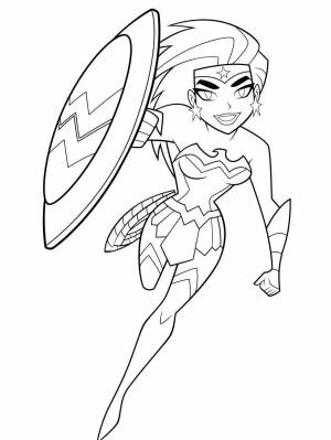 Раскраска Чудо женщина   в формате