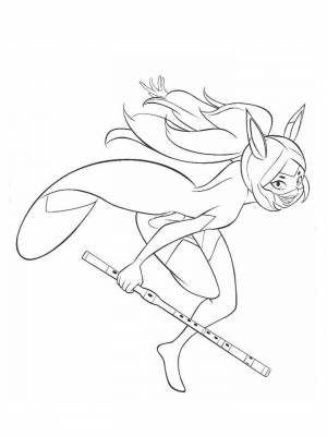 Картинка Леди Баг и Супер кот раскраска в формате