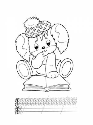 Картинка прописи раскраска  для девочек