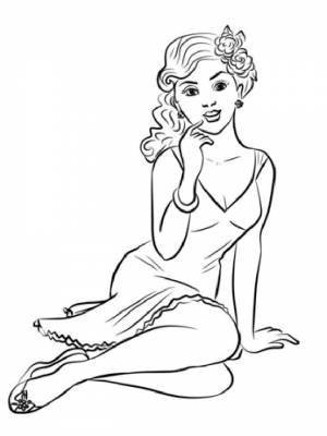 Раскраска Женщина  в формате  для мальчиков