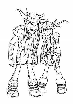 Раскраска Как приручить дракона 2