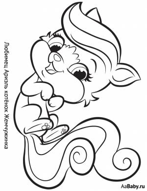 Раскраски русалочка собака