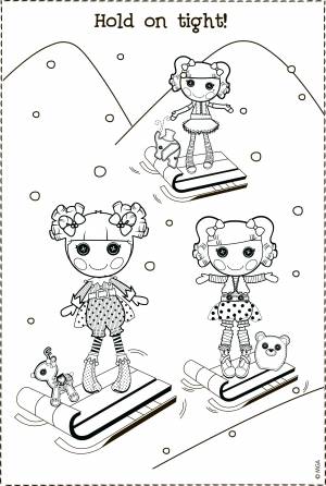 Зимняя раскраска с Лалалупси