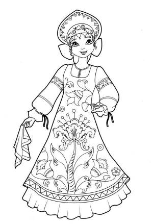Раскраска барышня