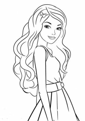 Раскраска Симпатичная девушка