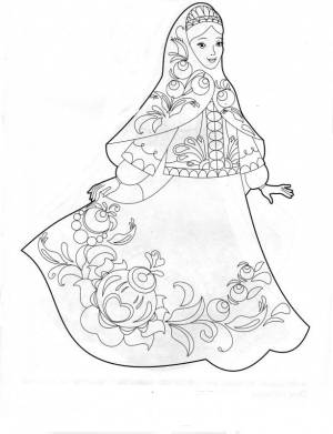 Раскраска барышня