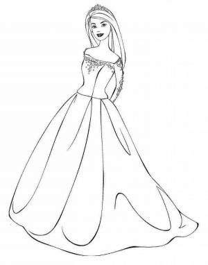 Раскраски Девочка в платье