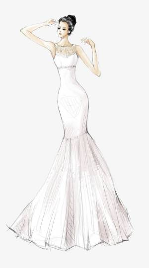 Рисунок Девушка в платье