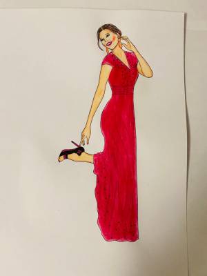 Иллюстрация Красивая иллюстрация девушки