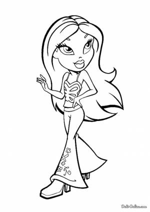 Раскраска Братц в одиночестве