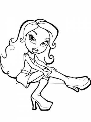 Раскраски Братц   в формате