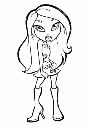 Раскраска Братц Обувь