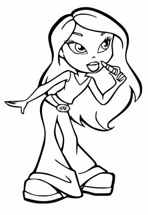 Раскраска Братц Помада