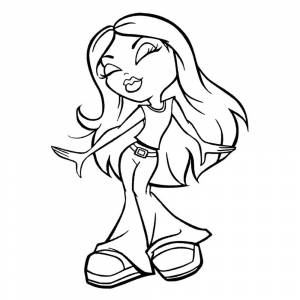 Раскраска Братц на дискотеке