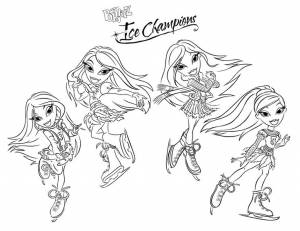 Раскраска Братц для девочек