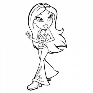 Раскраска Братц в одиночестве