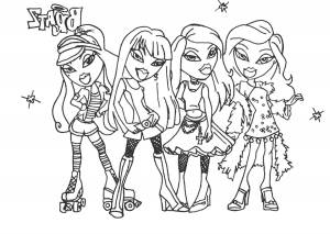 Раскраски Раскраска Куклы братц братц