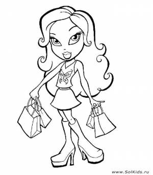 Раскраски Братц  для девочек картинки