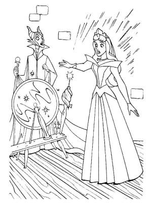 Раскраски Раскраска Спящая красавица из диснеевкого мультфильма спящая красавица детские
