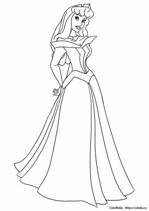 Раскраска Застенчивая принцесса