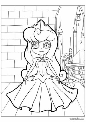 Раскраска Милая Спящая красавица