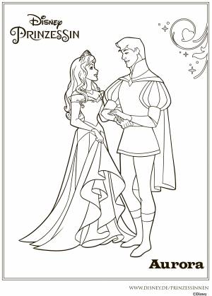 Раскраски Спящая Красавица и принц Фпп