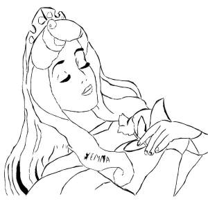 Раскраски Раскраска Спящая красавица аврора 