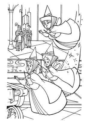 Раскраски Раскраска Феи из спящей красавицы спящая красавица спящая красавица