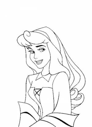 Раскраски Раскраска Спящая красавица роза Принцессы