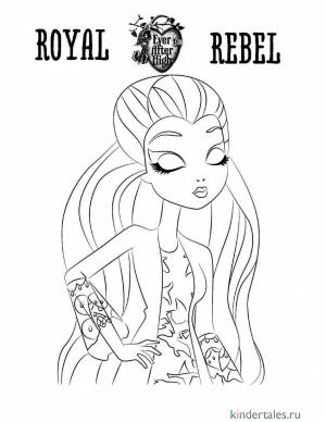 Raven Queen Ever After High» раскраска для детей