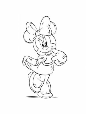 Раскраска Минни Маус