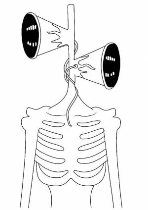 Раскраска Сиреноголовый крупным планом