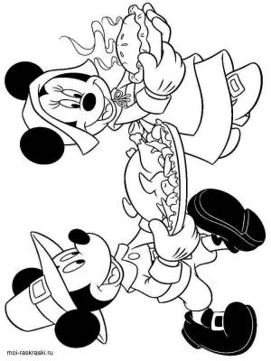 Раскраска Минни Маус