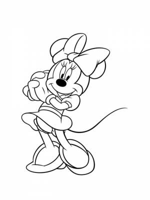 Раскраска Минни Маус   в формате