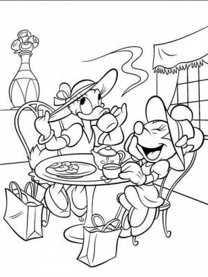 Раскраска Минни Маус   в формате