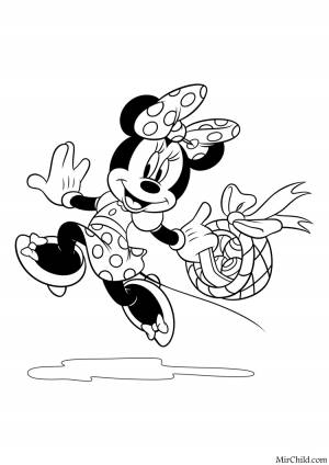 Минни маус раскраска