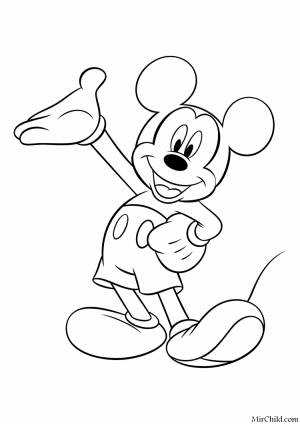 Раскраска микки мауса