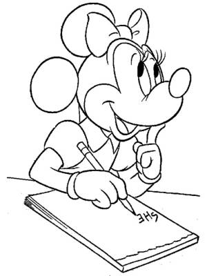 Раскраска Минни Маус