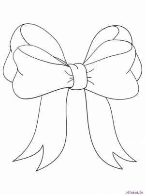 Раскраска бантик