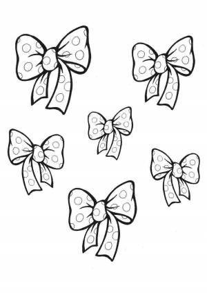 Раскраски, Бантики на сердечке